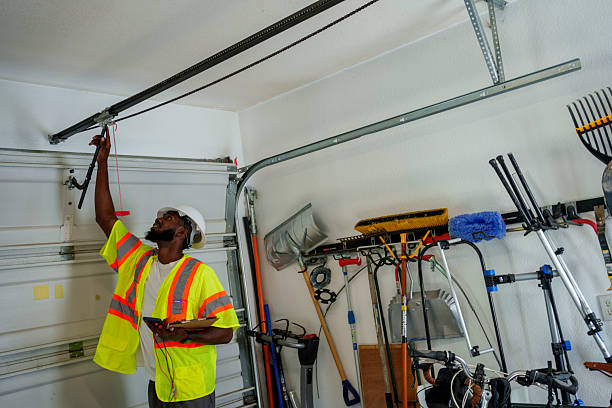 Professional Garage Door Panel Replacement technician working in Woodsfield, OH